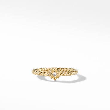 Renaissance Station Ring in 18K Yellow Gold with Diamond