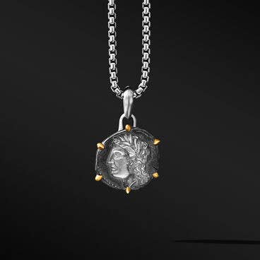 Virgo Amulet in Sterling Silver with 18K Yellow Gold