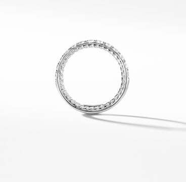 DY Eden Partway Band Ring in Platinum with Diamonds