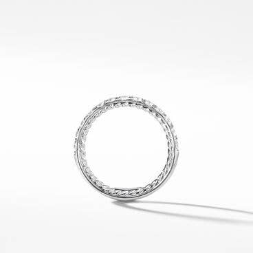 DY Eden Partway Band Ring in Platinum with Diamonds