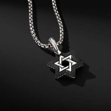 Forged Carbon Star of David Pendant