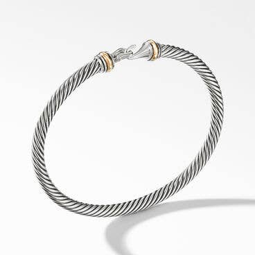 Buckle Bracelet in Sterling Silver with 18K Yellow Gold