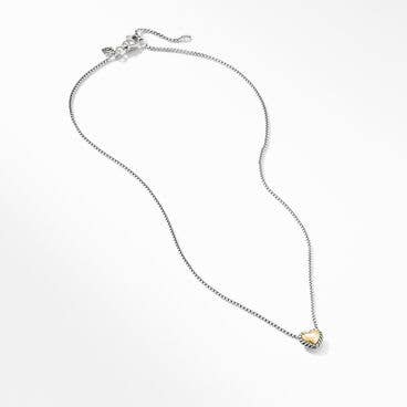 Cable Collectibles® Cookie Classic Heart Necklace in Sterling Silver with 18K Yellow Gold