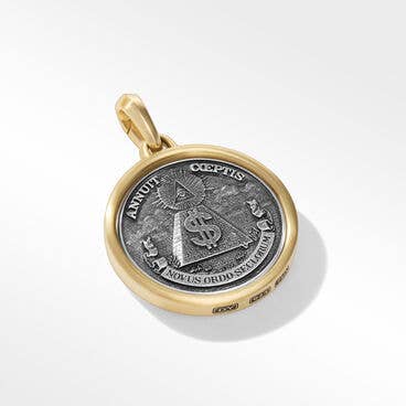 Currency Duality Amulet in Sterling Silver with 18K Yellow Gold
