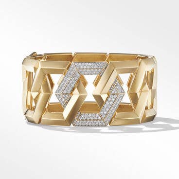 Carlyle™ Bracelet in 18K Yellow Gold with Pavé Diamonds