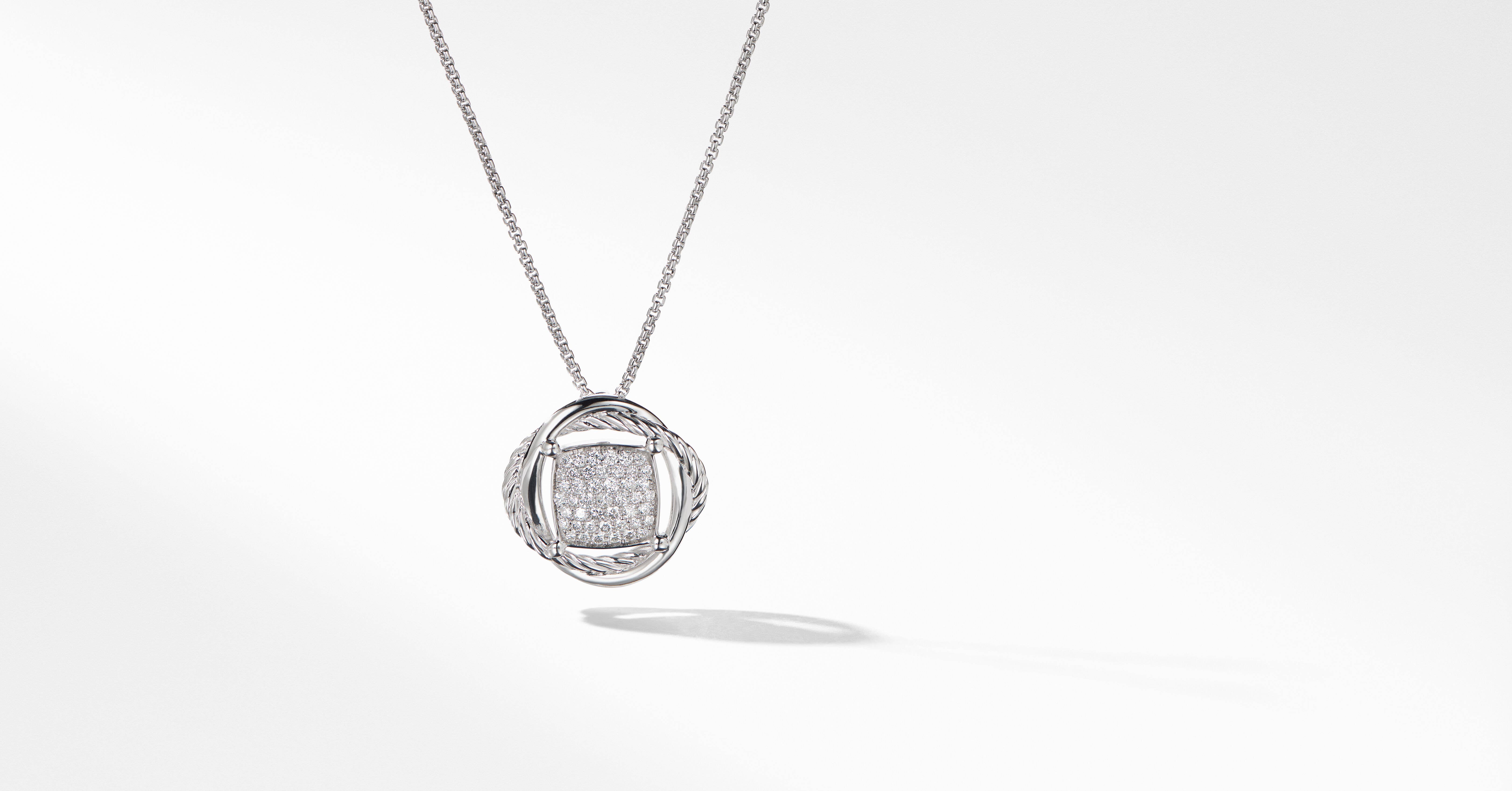 Infinity Pendant Necklace with Pavé 