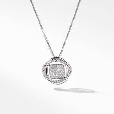 Infinity Pendant Necklace with Pavé Diamonds