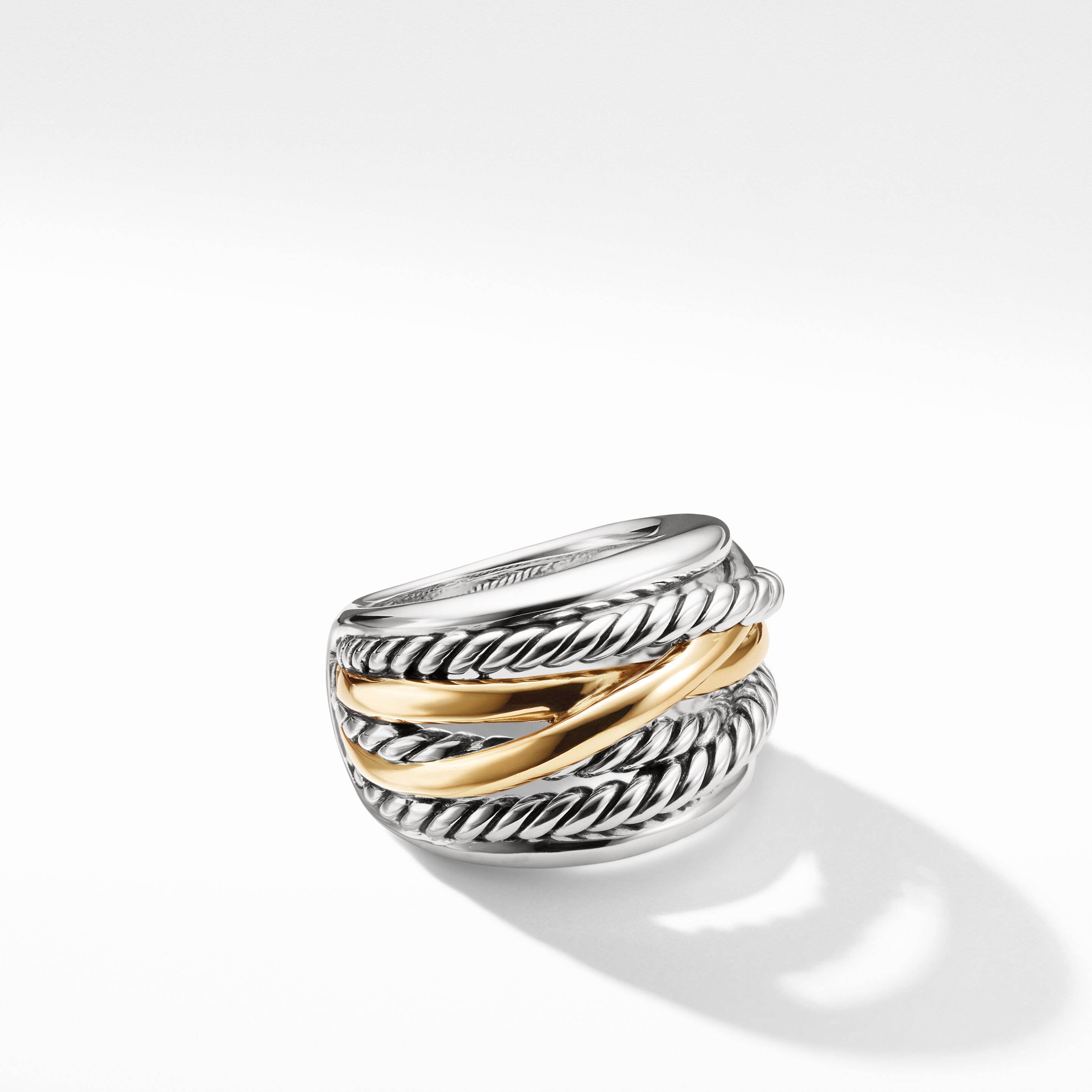 Crossover Ring with 14K Yellow Gold