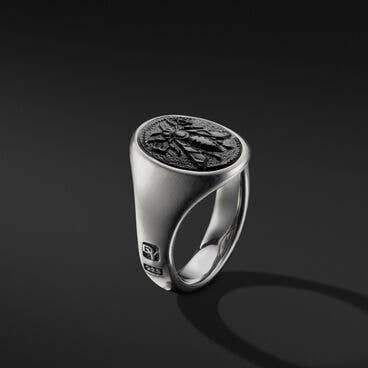 Petrvs® Bee Signet Ring with Black Onyx