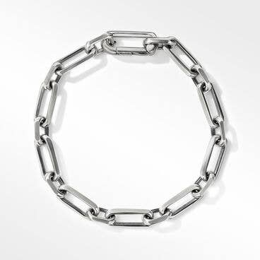 Elongated Open Link Chain Bracelet in Sterling Silver