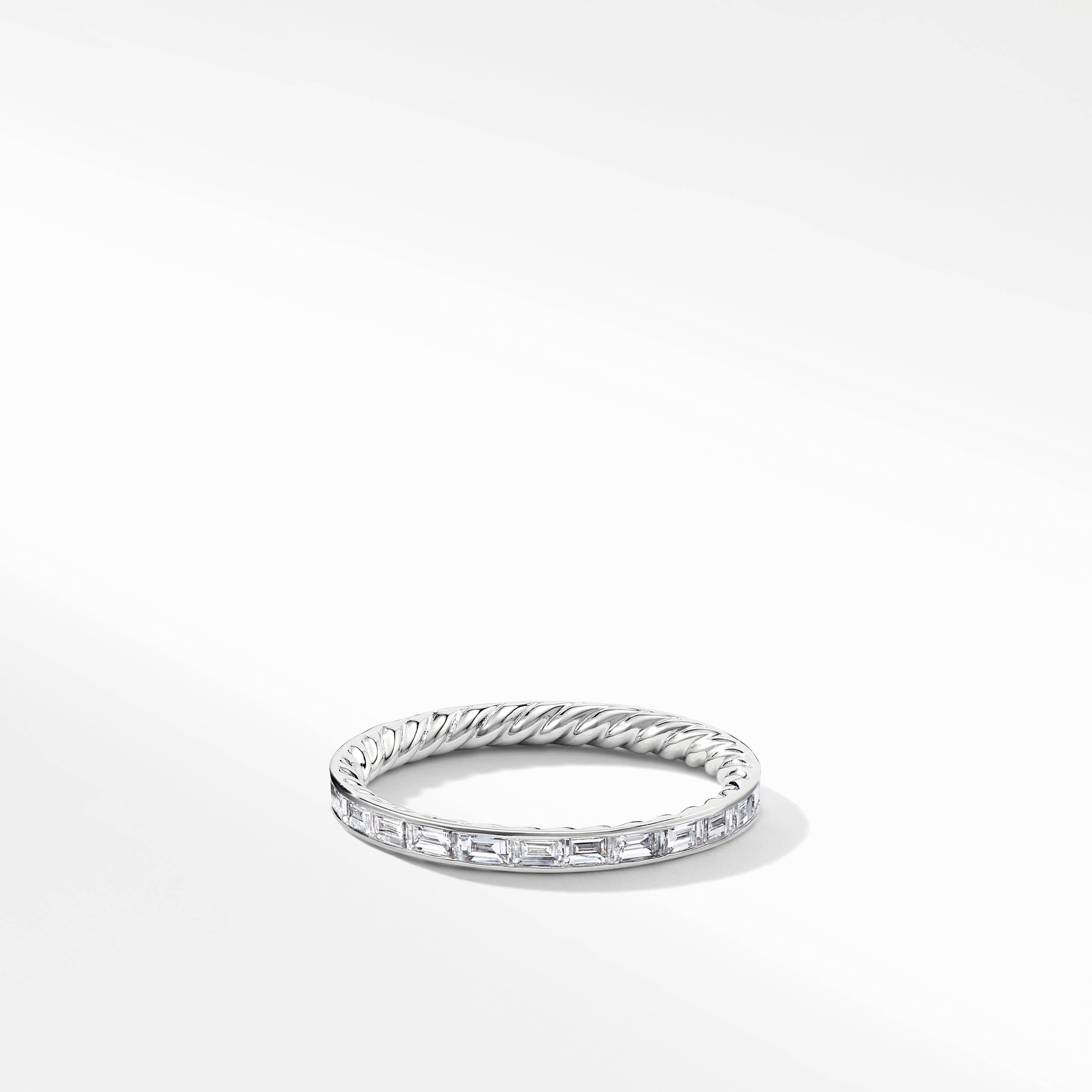 DY Eden Band Ring in Platinum with Diamonds, 2.27mm