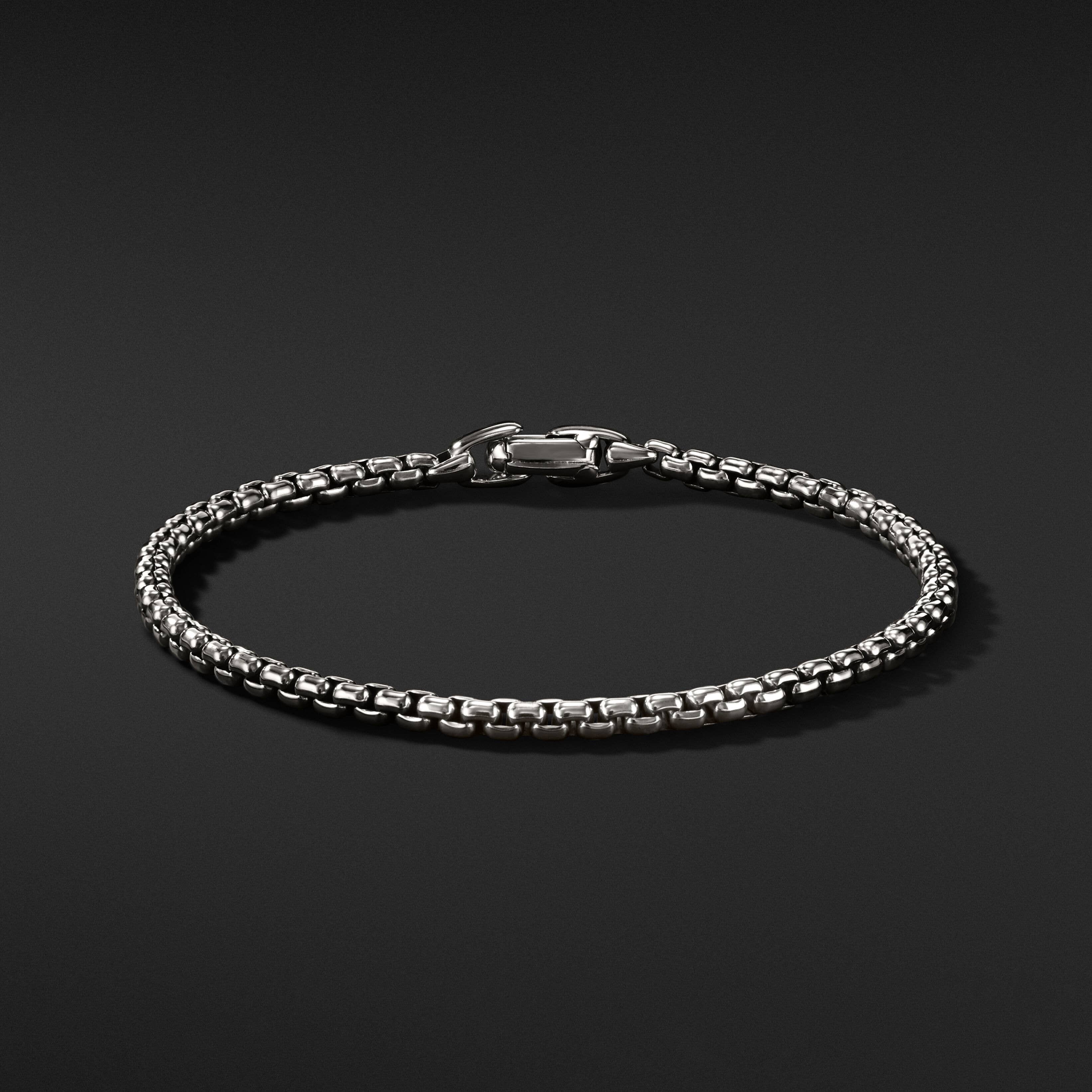 Box Chain Bracelet in Sterling Silver