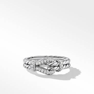 Thoroughbred Loop Ring with Pavé Diamonds