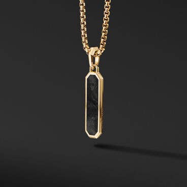 Forged Carbon Ingot Tag in 18K Yellow Gold