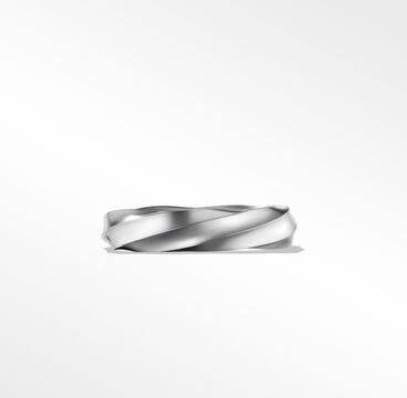 Cable Edge Band Ring in Recycled Sterling Silver, 6mm