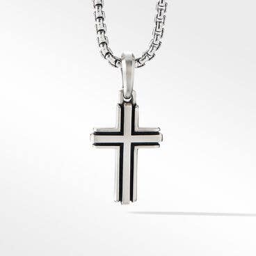 Deco Cross Pendant in Sterling Silver