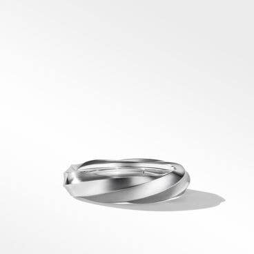Cable Edge Band Ring in Recycled Sterling Silver, 5mm