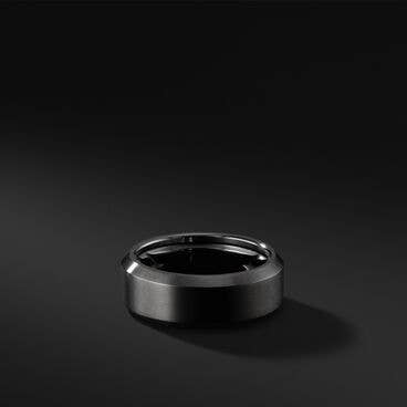Streamline® Beveled Band Ring in Black Titanium