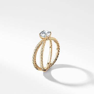 DY Crossover® Engagement Ring in 18K Yellow Gold, Round