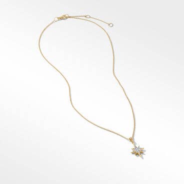 Cable Collectibles® North Star Necklace in 18K Yellow Gold with Pavé Diamonds