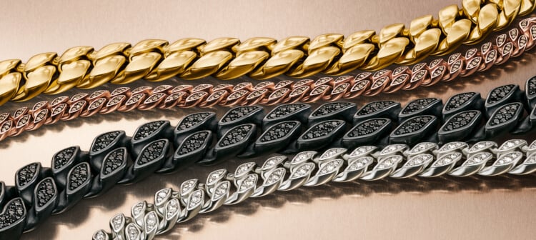 David Yurman Curb chains in various materials.