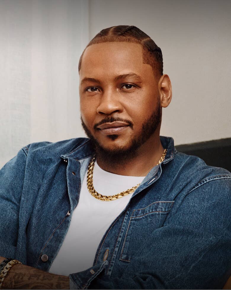 Carmelo Anthony wearing David Yurman jewelry.