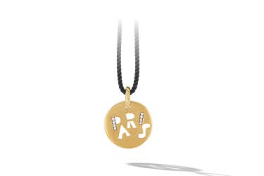 Shop paris pendant necklace in 18K yellow gold with diamonds.