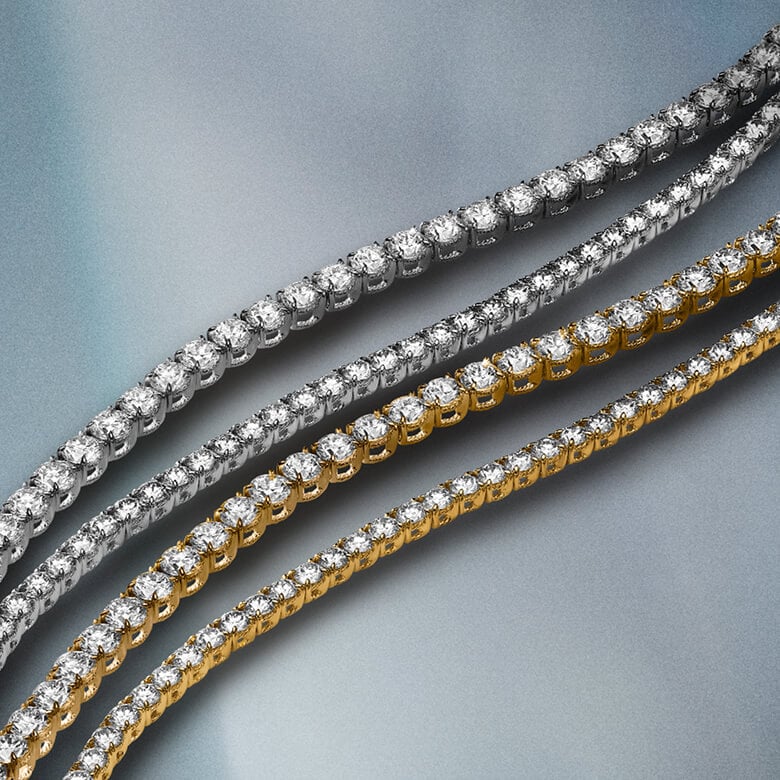 Four David Yurman Tennis bracelets.