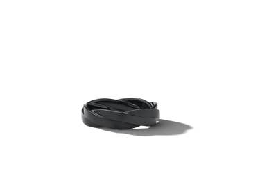 Shop DY Helios band ring in black titanium.