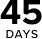 45 Day returns icon.