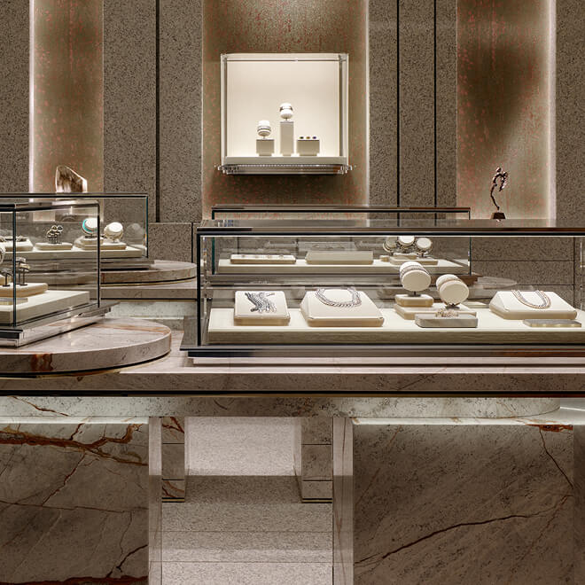 Interior of a David Yurman store.