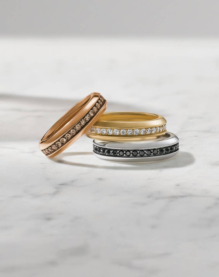 David Yurman's wedding bands for men.