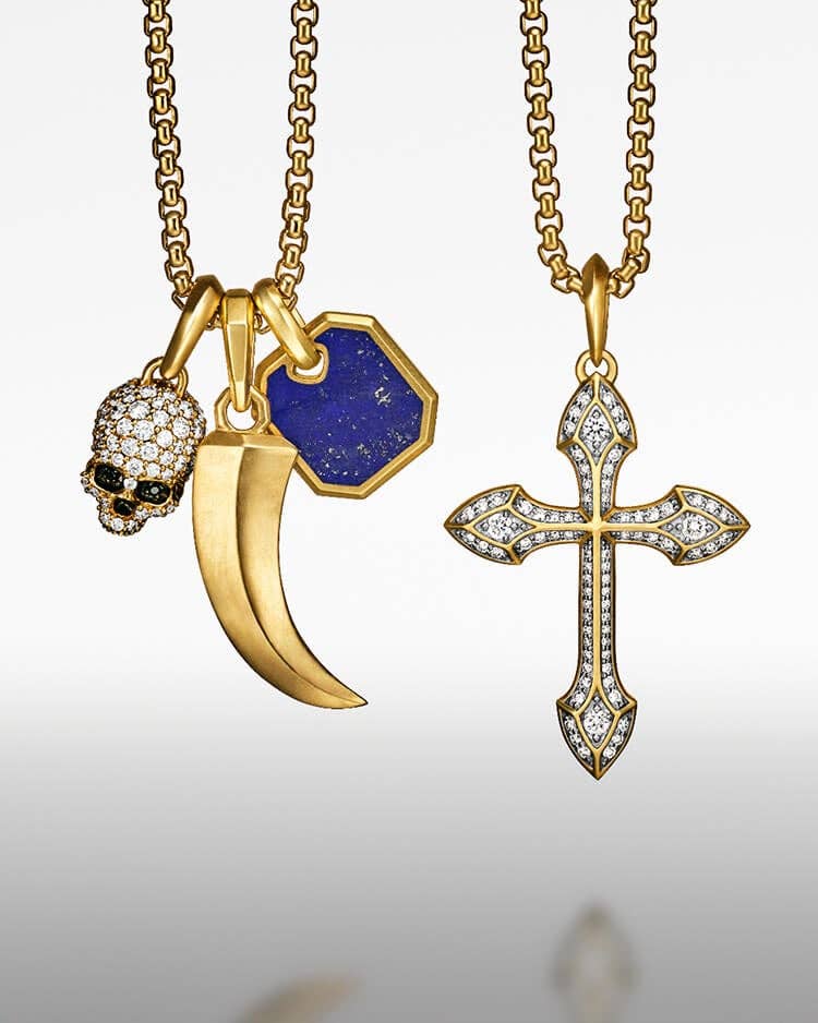 David Yurman amulets and chains