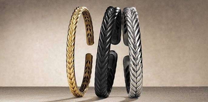 David Yurman men's jewelry.