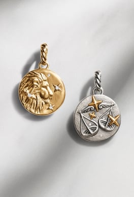 David Yurman women's Zodiac amulets.