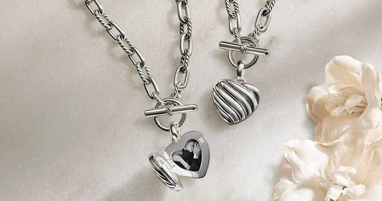 A David Yurman heart amulet.
