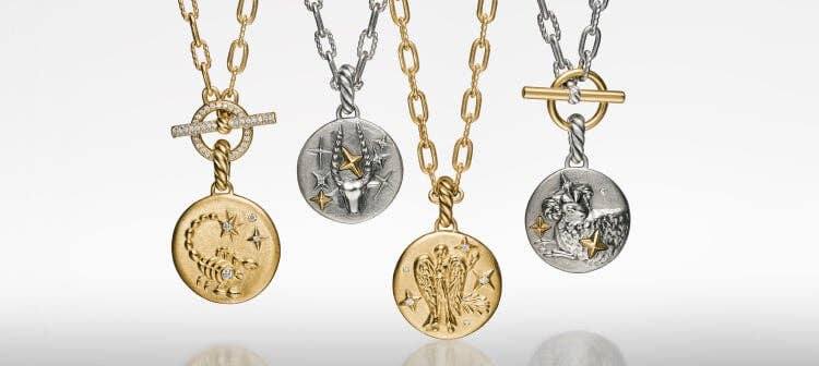 David Yurman women's Zodiac collection jewelry.