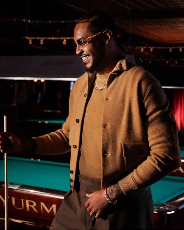 Carmelo Anthony wearing David Yurman jewlery.