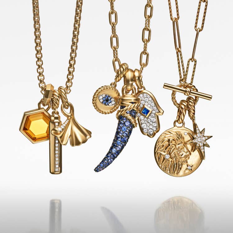 Shop David Yurman amulets and charms for women.