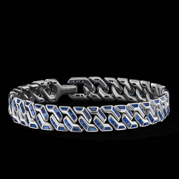 Shop Angular Curb Chain Bracelet in Platinum