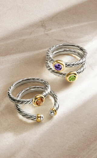 Four David Yurman rings under $500.