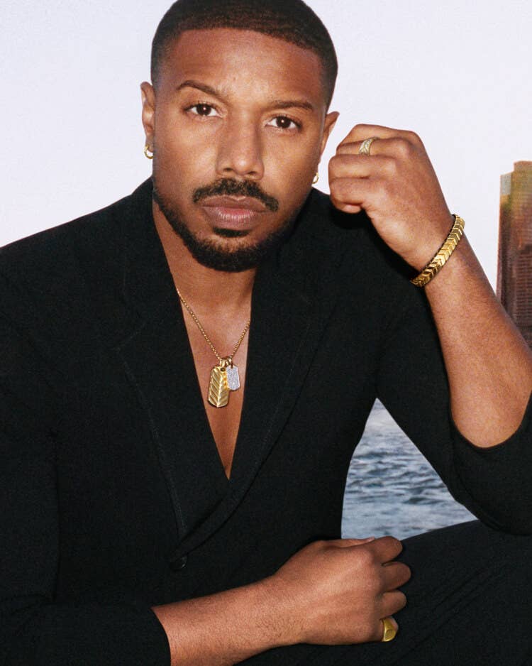 Michael B. Jordan in David Yurman's Chevron collection.