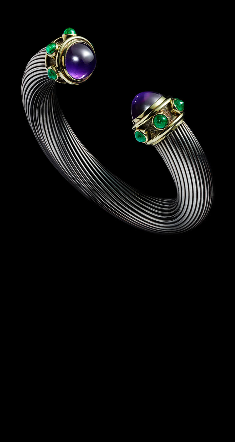 A David Yurman cable bracelet.