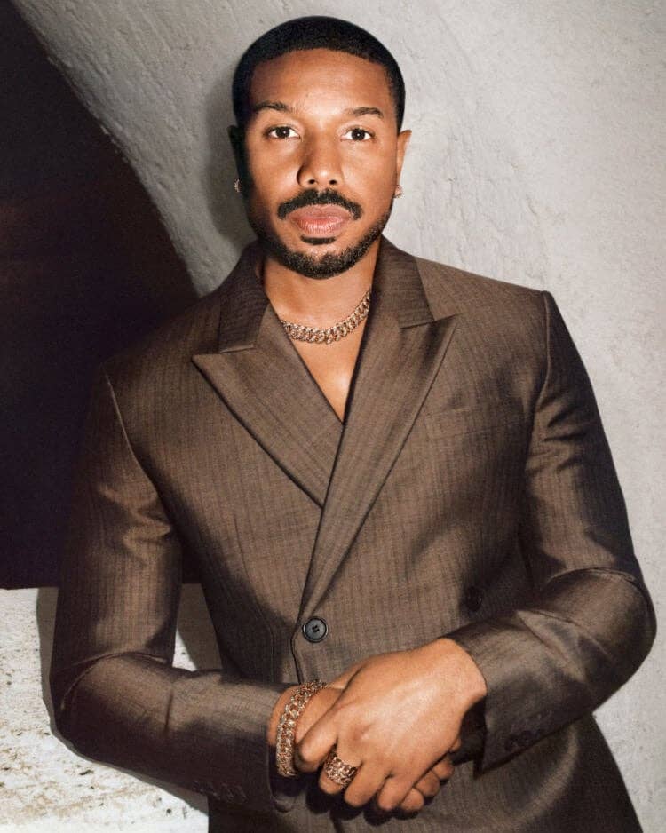 Michael B. Jordan wearing David Yurman's Curb Chain jewlery.