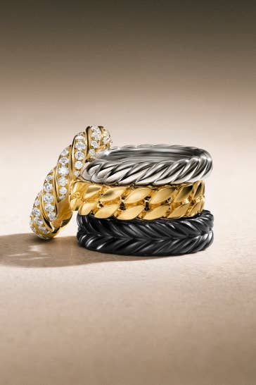 David Yurman band rings.
