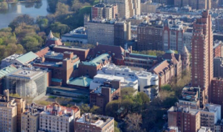 An outside overhead image of the Gilder Centre.