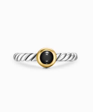 David Yurman Black Onyx Petite Cable Ring