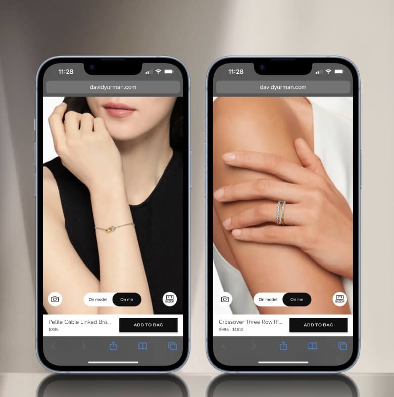 David Yurman virtual try on.