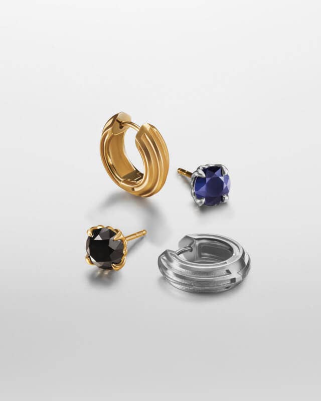David Yurman earrings for men.