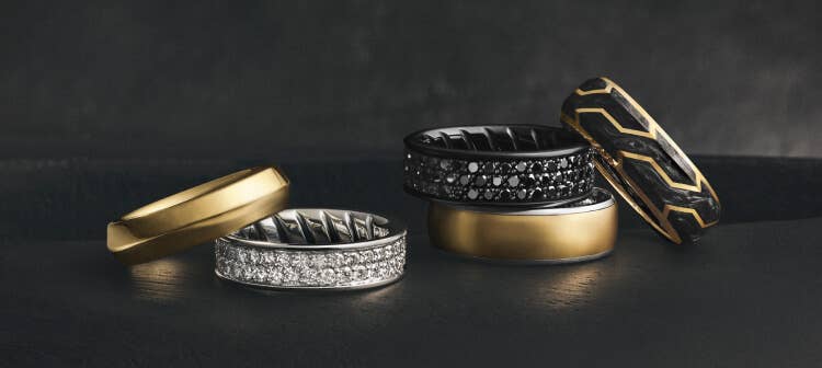 David Yurman Streamline rings.